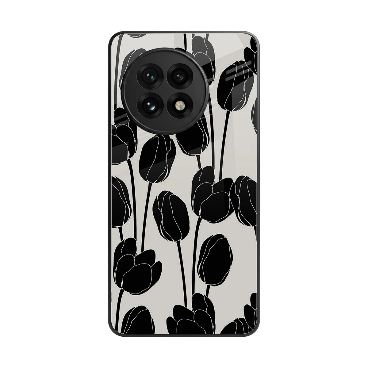 Midnight Rose back phone cover | glass case for oneplus 13r