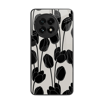 Midnight Rose back phone cover | glass case for oneplus 13r
