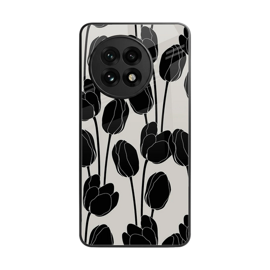 Midnight Rose back phone cover | glass case for oneplus 13r