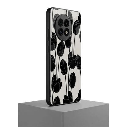 Midnight Rose oneplus 13r mobile cover | shockproof glass phone case