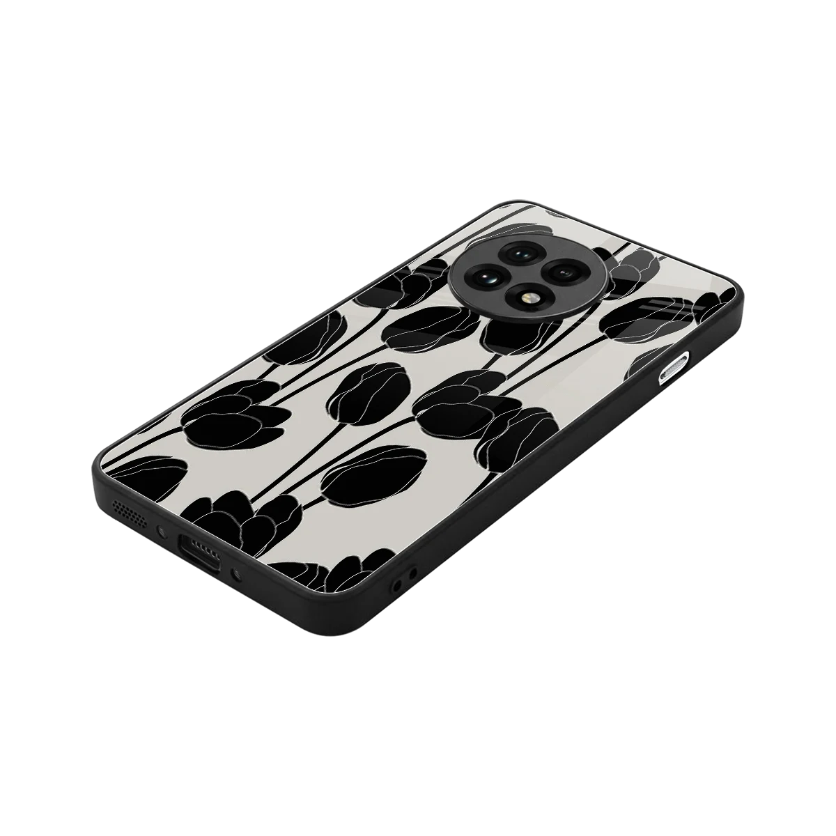 Midnight Rose stylish phone case for oneplus 13r | glossy glass and slim fit