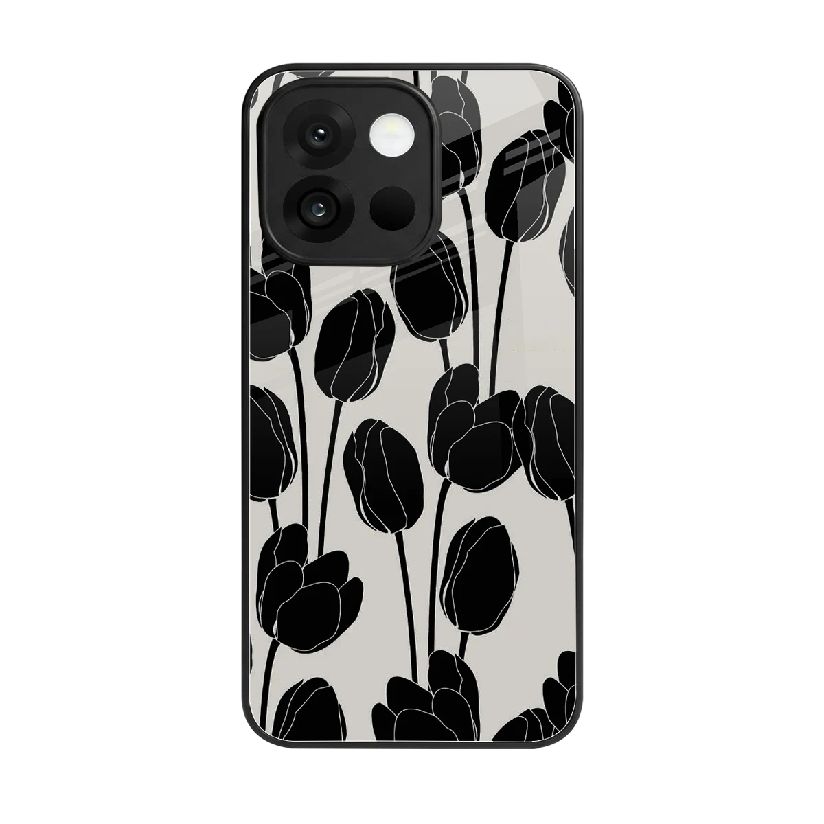 Midnight Rose back phone cover | glass case for oneplus 13s