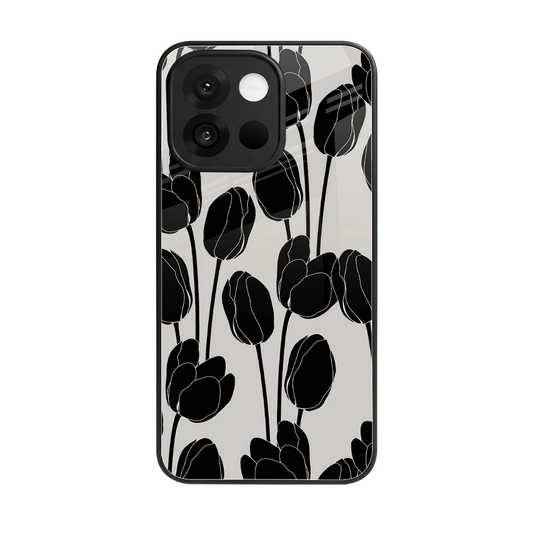 Midnight Rose back phone cover | glass case for oneplus 13s