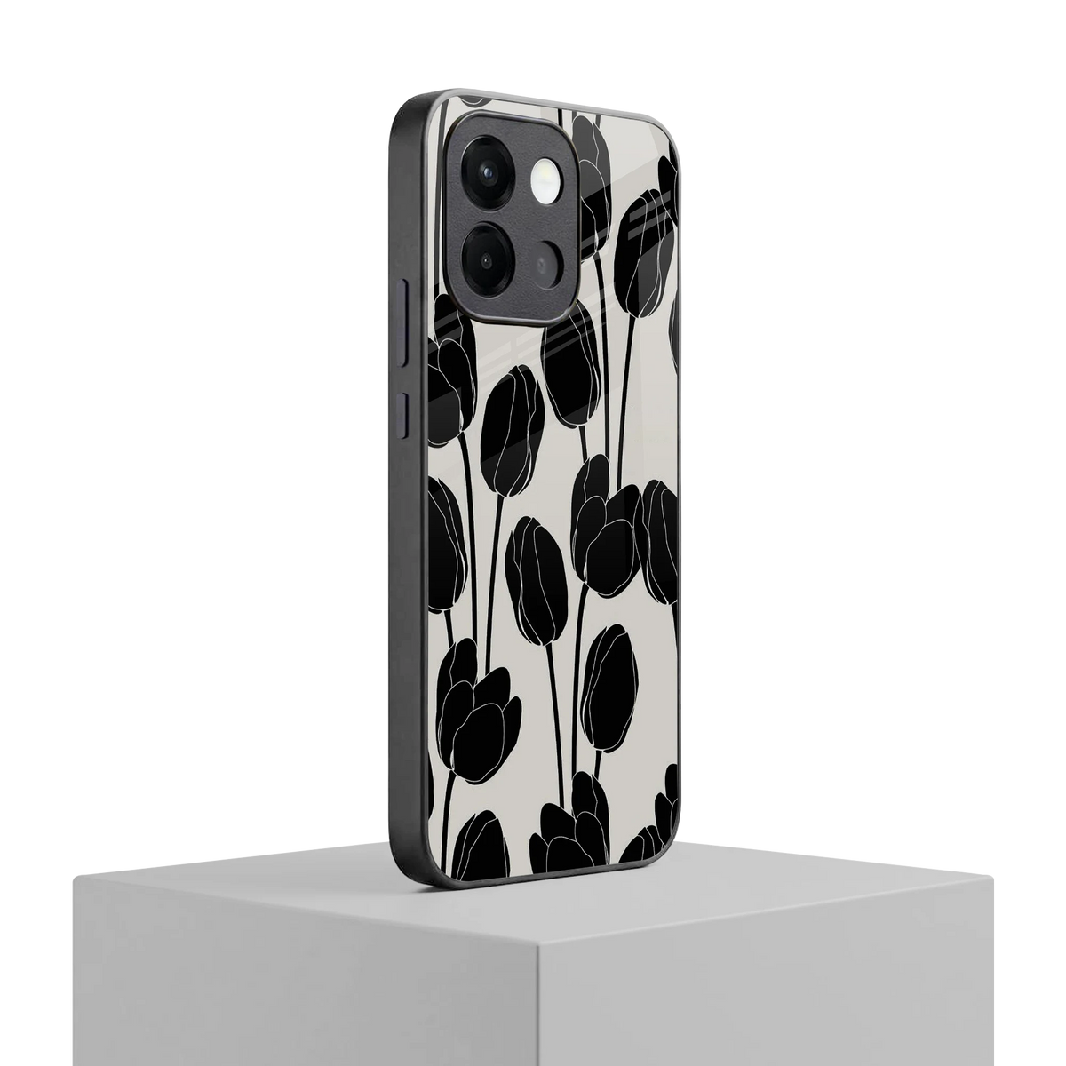 Midnight Rose oneplus 13s mobile cover | shockproof glass phone case