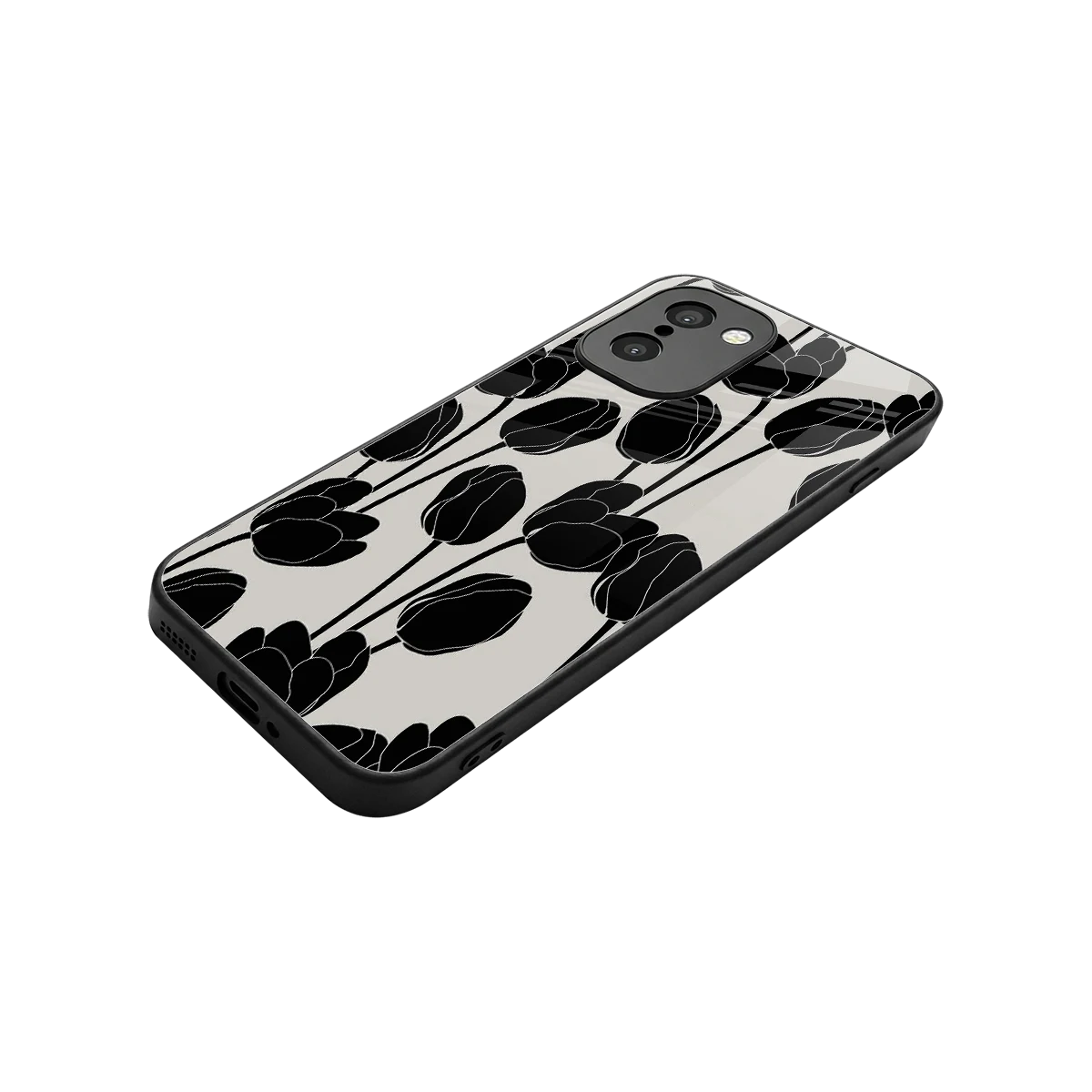 Midnight Rose stylish phone case for oneplus 15r | glossy glass and slim fit