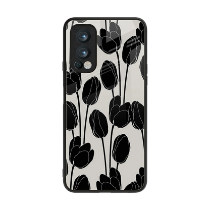 Midnight Rose back phone cover | glass case for oneplus nord 2