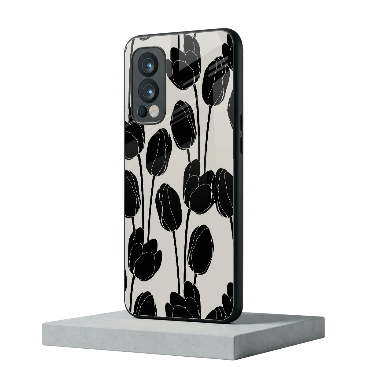 Midnight Rose oneplus nord 2 mobile cover | shockproof glass phone case