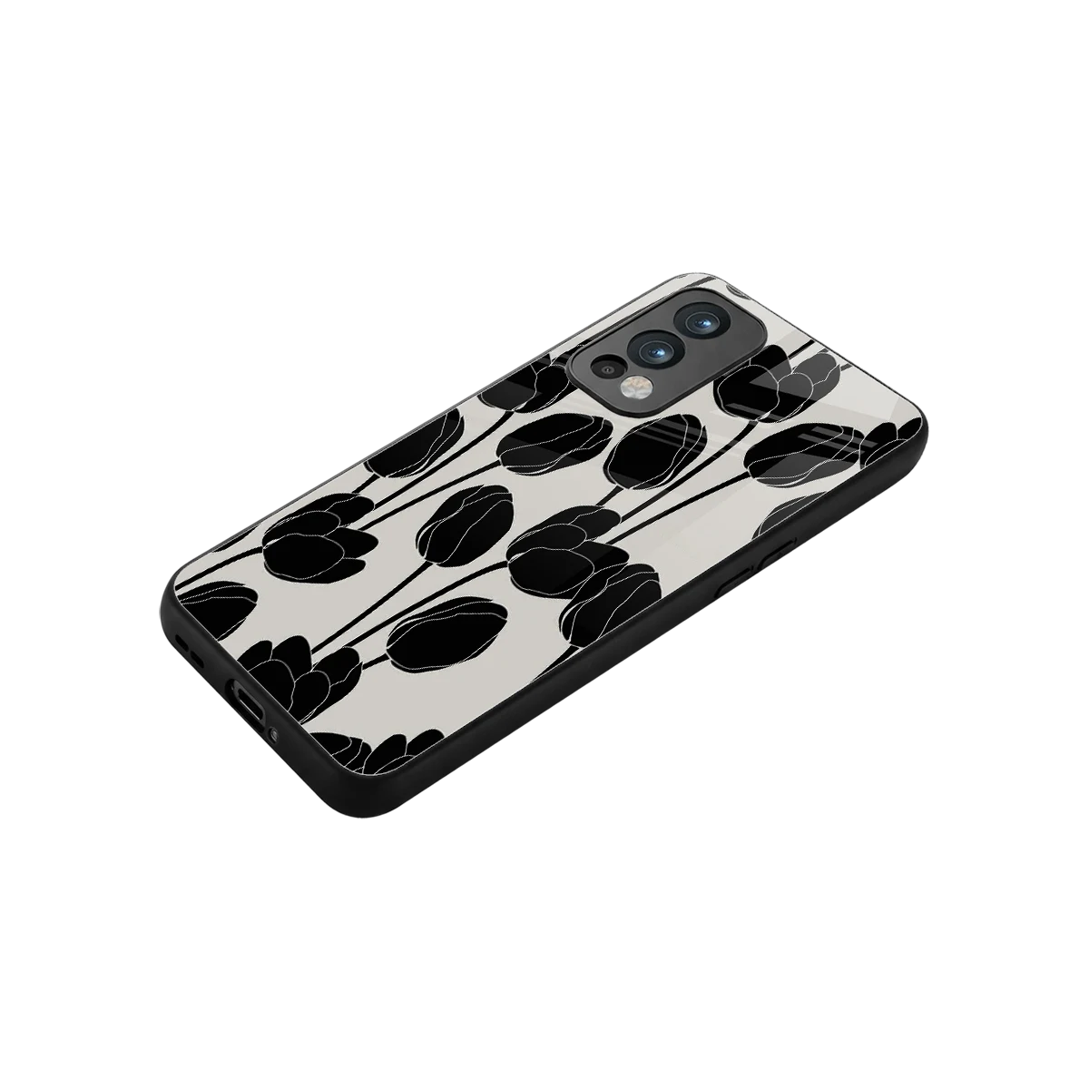 Midnight Rose stylish phone case for oneplus nord 2 | glossy glass and slim fit