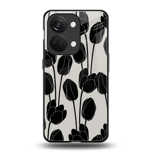 Midnight Rose back phone cover | glass case for oneplus nord 3