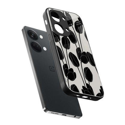 Midnight Rose sleek oneplus nord 3 cover with tempered glass back and TPU edges