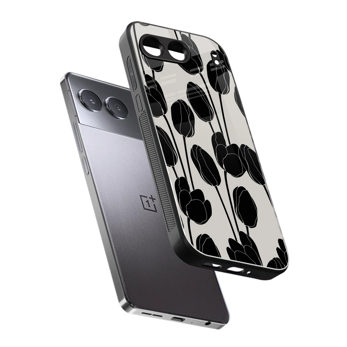 Midnight Rose sleek oneplus nord 4 cover with tempered glass back and TPU edges