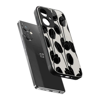 Midnight Rose sleek oneplus nord ce 3 cover with tempered glass back and TPU edges