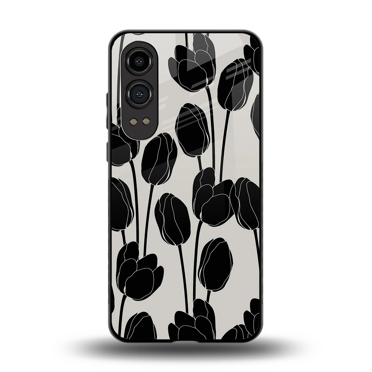 Midnight Rose back phone cover | glass case for oneplus nord ce 4 lite