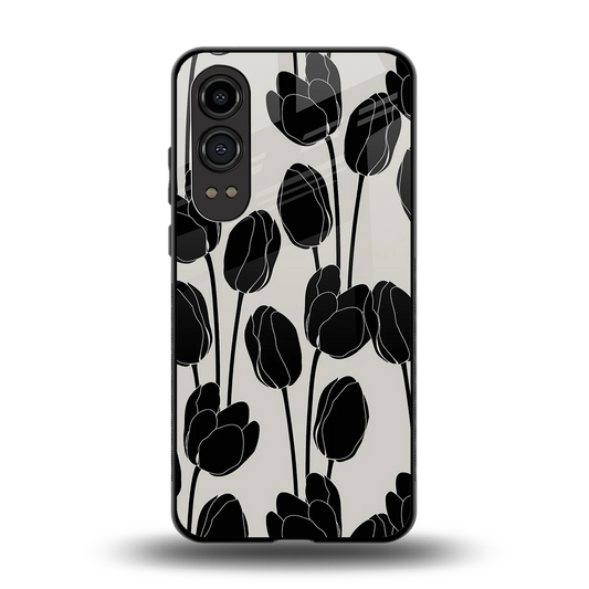 Midnight Rose back phone cover | glass case for oneplus nord ce 4 lite