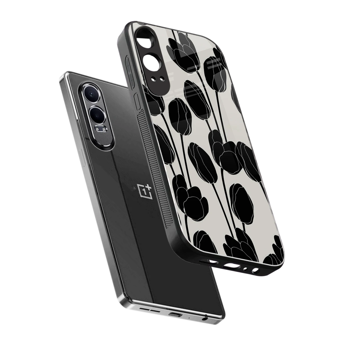 Midnight Rose sleek oneplus nord ce 4 lite cover with tempered glass back and TPU edges