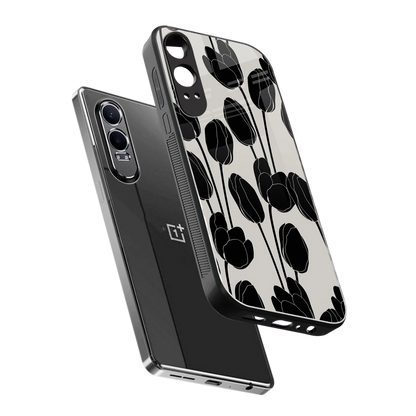 Midnight Rose sleek oneplus nord ce 4 lite cover with tempered glass back and TPU edges