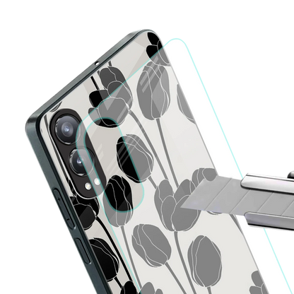 Midnight Rose stylish phone case for oneplus nord ce 4 lite | glossy glass and slim fit