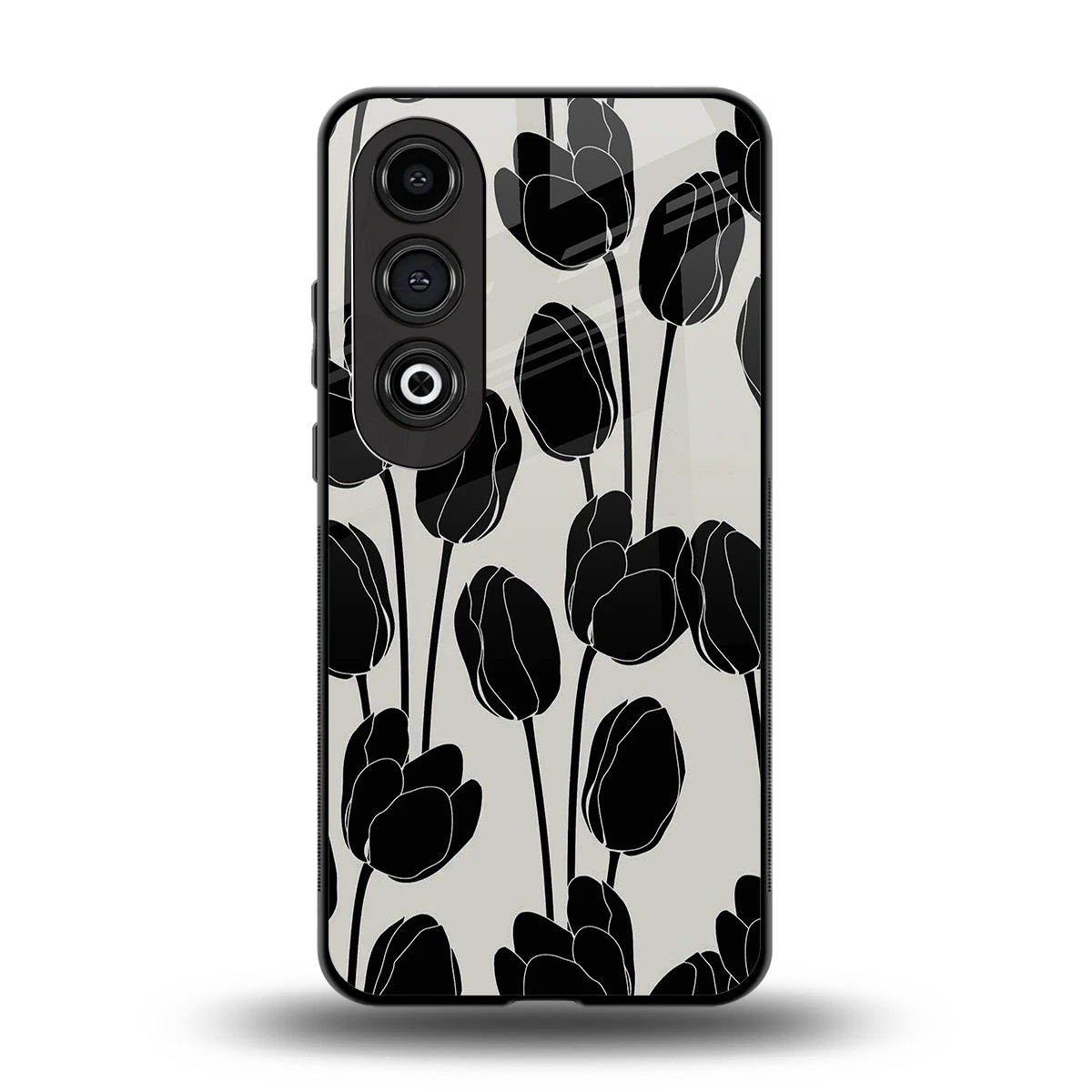 Midnight Rose back phone cover | glass case for oneplus nord ce 4