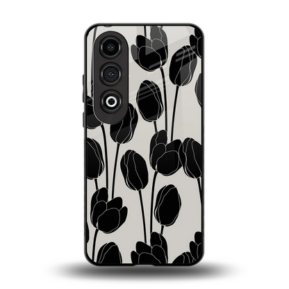 Midnight Rose back phone cover | glass case for oneplus nord ce 4