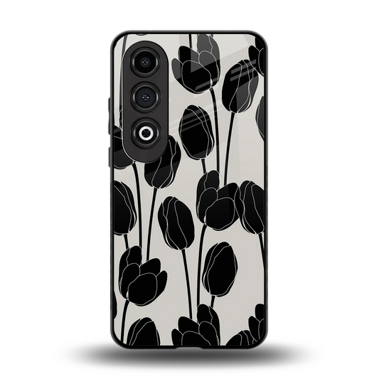 Midnight Rose back phone cover | glass case for oneplus nord ce 4