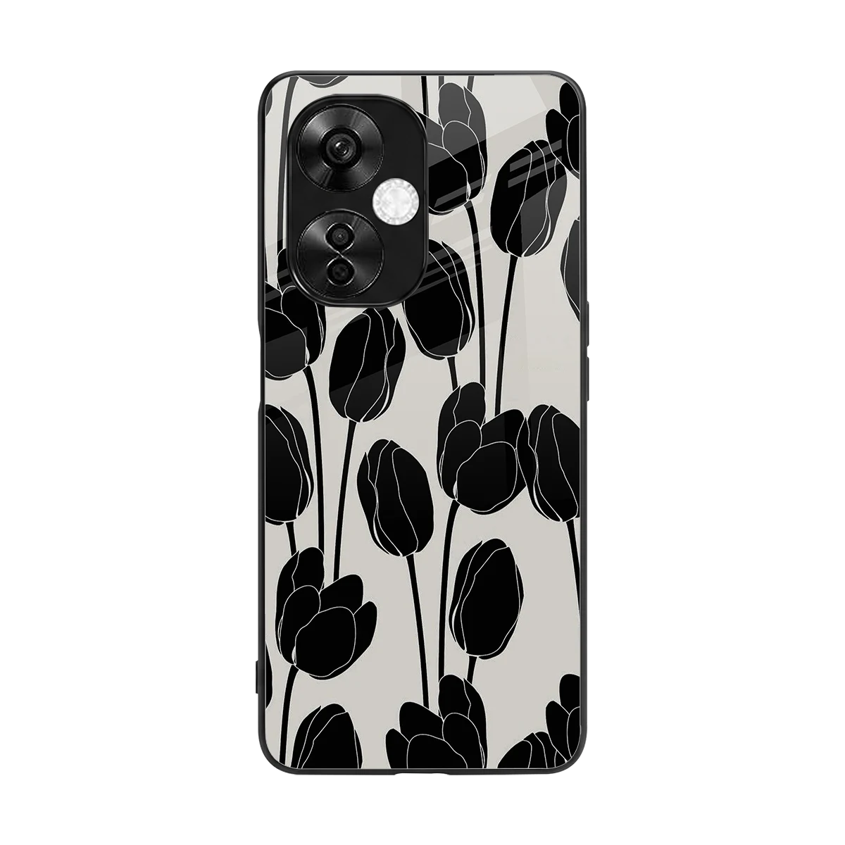 Midnight Rose back phone cover | glass case for oneplus nord ce 3 lite