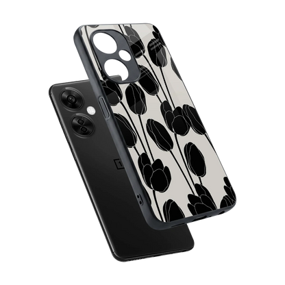 Midnight Rose sleek oneplus nord ce 3 lite cover with tempered glass back and TPU edges