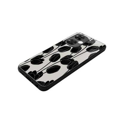 Midnight Rose stylish phone case for oneplus nord ce 3 lite | glossy glass and slim fit
