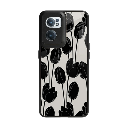 Midnight Rose back phone cover | glass case for oneplus nord ce 2