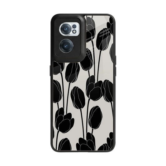 Midnight Rose back phone cover | glass case for oneplus nord ce 2