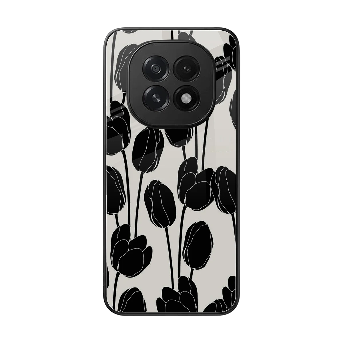 Midnight Rose back phone cover | glass case for oppo f29 5g