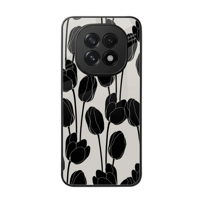 Midnight Rose back phone cover | glass case for oppo f29 5g