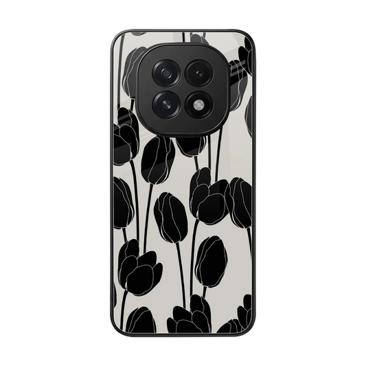 Midnight Rose back phone cover | glass case for oppo f29 5g