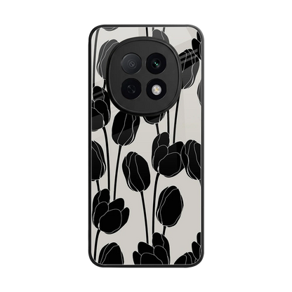 Midnight Rose back phone cover | glass case for oppo f29 pro 5g