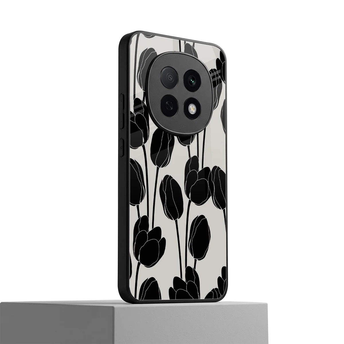 Midnight Rose oppo f29 pro 5g mobile cover | shockproof glass phone case