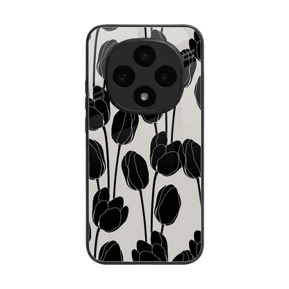 Midnight Rose back phone cover | glass case for oppo f31 pro 5g
