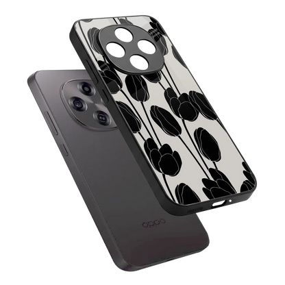 Midnight Rose sleek oppo f31 pro 5g cover with tempered glass back and TPU edges
