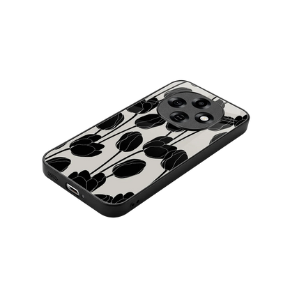 Midnight Rose stylish phone case for oppo f31 pro 5g | glossy glass and slim fit