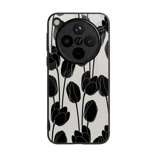 Midnight Rose back phone cover | glass case for oppo find x8
