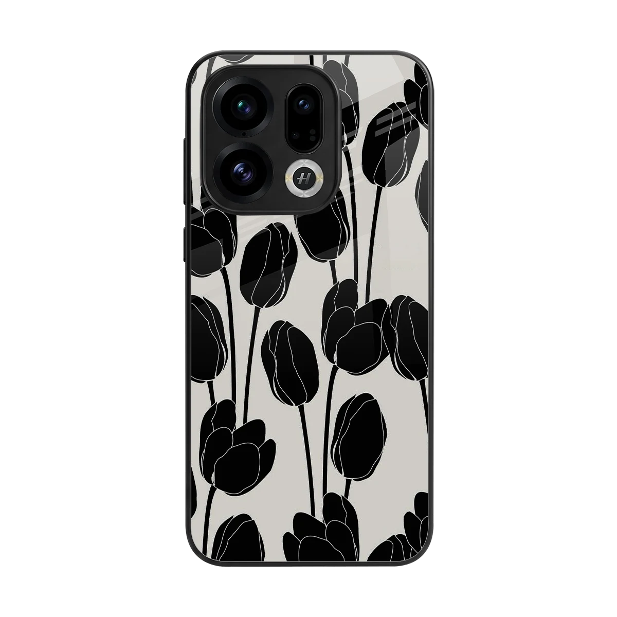 Midnight Rose back phone cover | glass case for oppo find x9