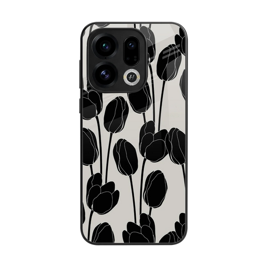 Midnight Rose back phone cover | glass case for oppo find x9