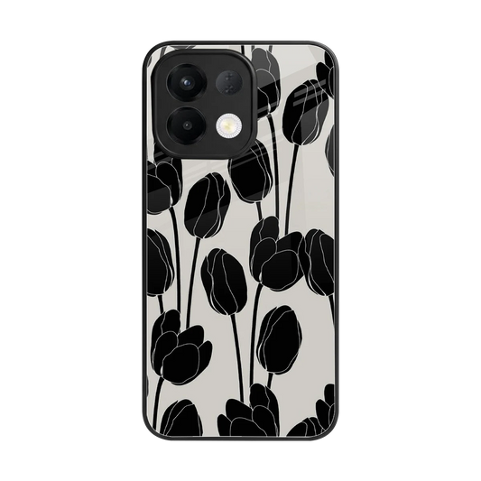 Midnight Rose back phone cover | glass case for oppo k13 5g