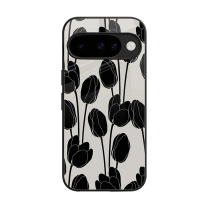 Midnight Rose back phone cover | glass case for google pixel 10
