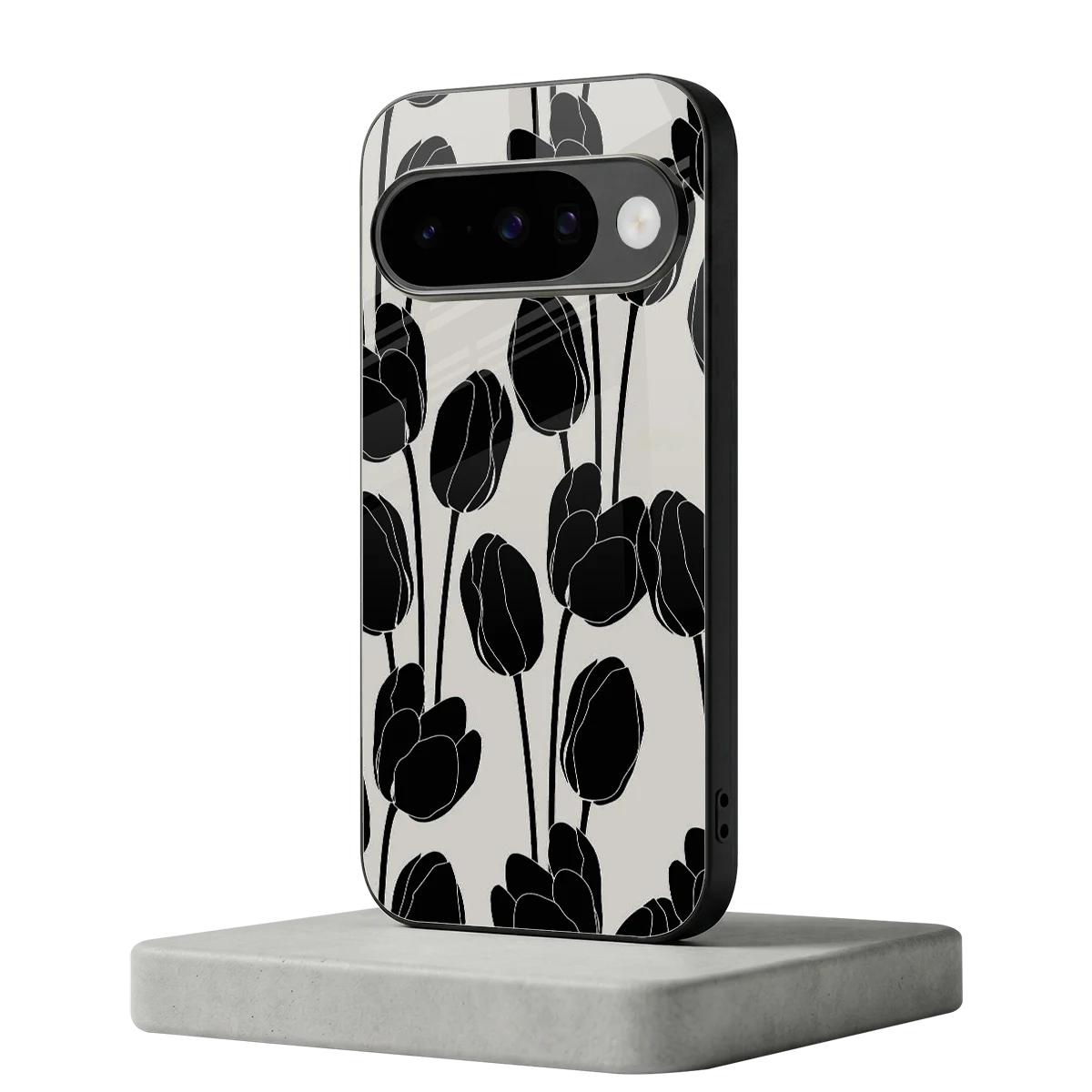 Midnight Rose google pixel 10 mobile cover | shockproof glass phone case
