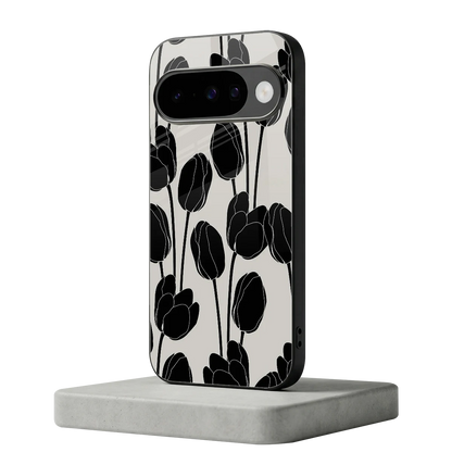 Midnight Rose google pixel 10 mobile cover | shockproof glass phone case