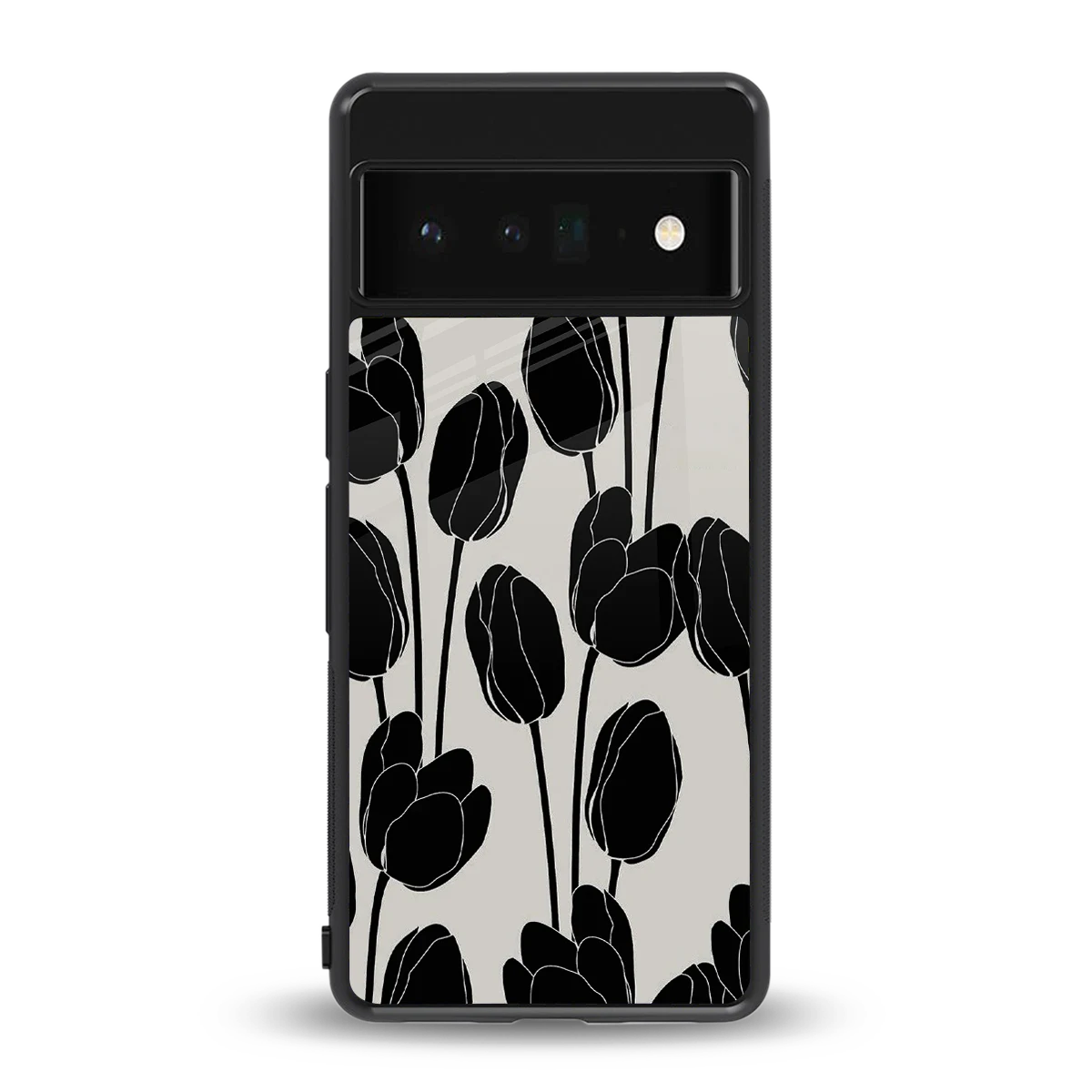 Midnight Rose back phone cover | glass case for google pixel 6 pro