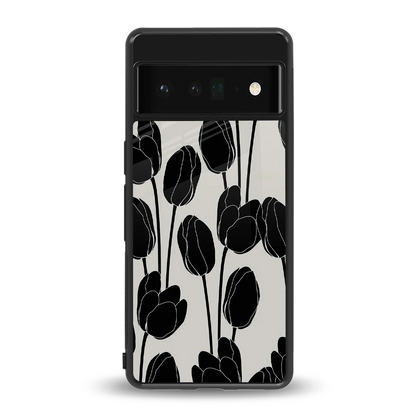 Midnight Rose back phone cover | glass case for google pixel 6 pro