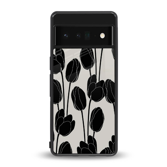 Midnight Rose back phone cover | glass case for google pixel 6 pro