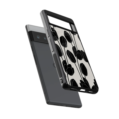 Midnight Rose sleek google pixel 6 pro cover with tempered glass back and TPU edges