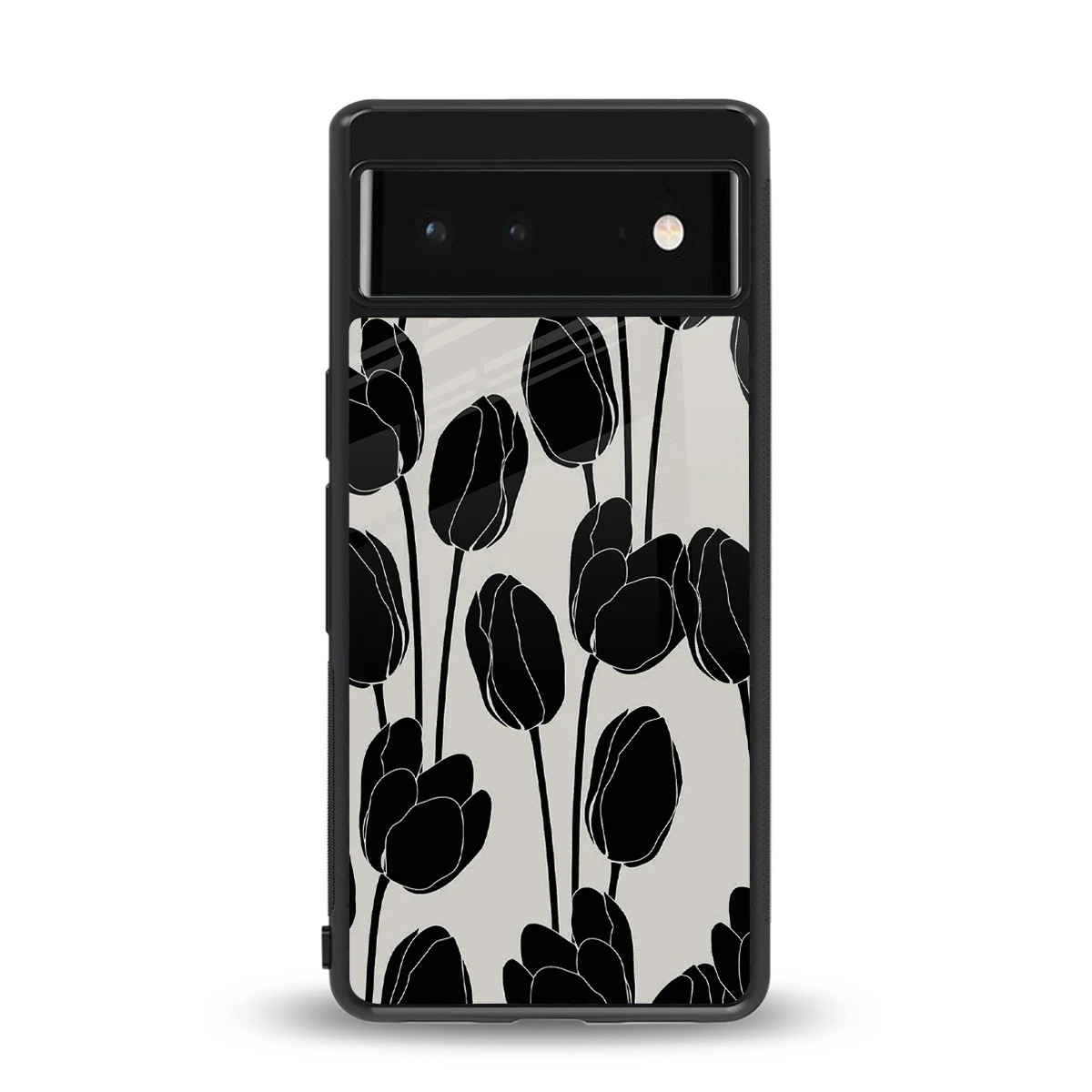 Midnight Rose back phone cover | glass case for google pixel 6