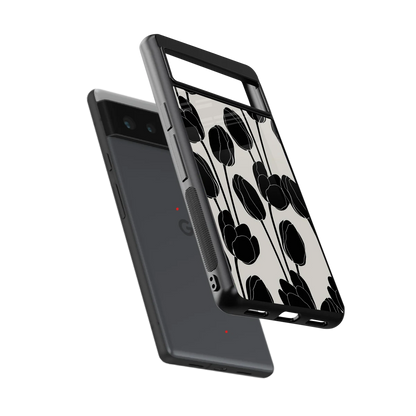 Midnight Rose sleek google pixel 6 cover with tempered glass back and TPU edges